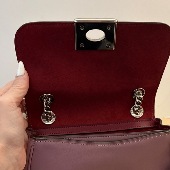 Coach Lavender Crossbody Bag with Silver Accents EUC - Picture 9 of 14